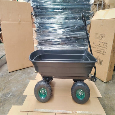 giardino 75L che scarica la carriola Tipper Garden Trolley Tipper del nero del carretto
