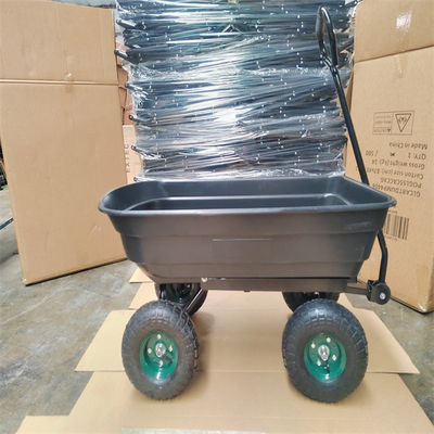 carretto dello scarico del giardino di capacità 50L sul giardino Tipper Truck della carriola di ruota