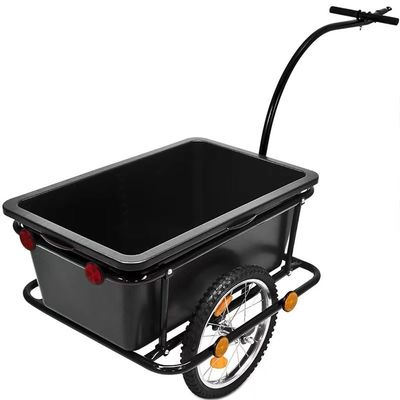 Rimorchio durevole piegante nero dei bagagli del carico della bici della bicicletta del carrello della mano