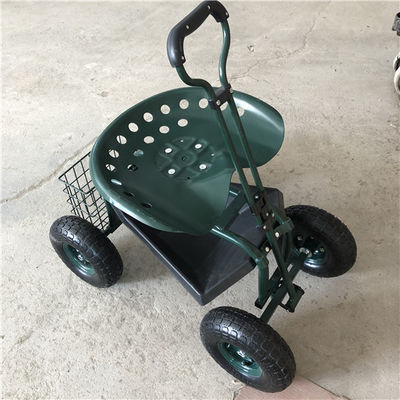 Ha regolato la carriola d'acciaio di rotolamento di Seat del lavoro del giardino della maniglia con la direzione della parte girevole di Seat