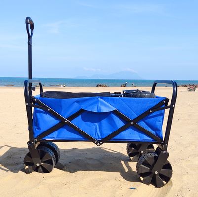 Ampio pp carretto pieghevole di campeggio piegante del vagone di spiaggia di grande capacità delle ruote del carretto
