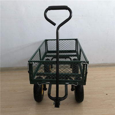 Iarda resistente Mesh Wagon Outdoor With d'acciaio di Mesh Cart del giardino 50L 4 ruote