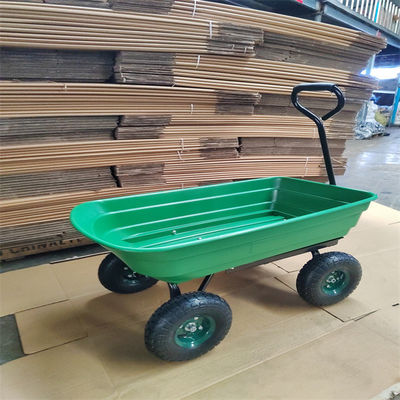 giardino Tipper Cart With Pneumatic Tires del carretto dello scarico del giardino della ruota 75L 4