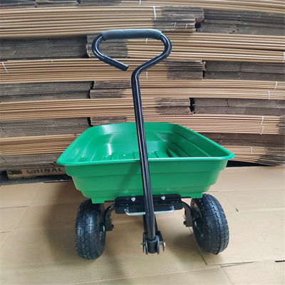 giardino Tipper Cart With Pneumatic Tires del carretto dello scarico del giardino della ruota 75L 4