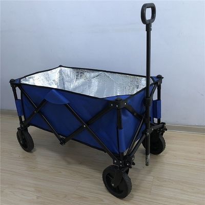 Vagone pieghevole leggero pieghevole del carretto 600D del vagone della ruota del PVC con lo strato isolante