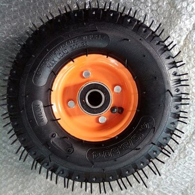 Il carrello pneumatico a 10 pollici spinge 350 4 ruote pneumatiche di gomma di 6 PAIA per il giardino