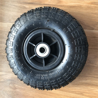 350 4 Grey Plastic Rim Pneumatic Trolley spingono la sostituzione a 10 pollici della ruota del carrello della mano