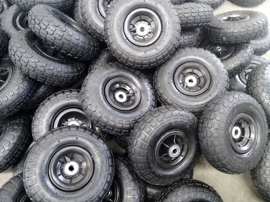 350 4 Grey Plastic Rim Pneumatic Trolley spingono la sostituzione a 10 pollici della ruota del carrello della mano