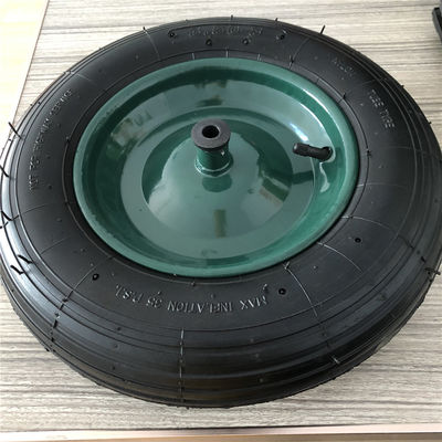 350-8 il carrello pneumatico d'acciaio verde di Rim Cart Pneumatic Wheels Rubber gomma la carriola
