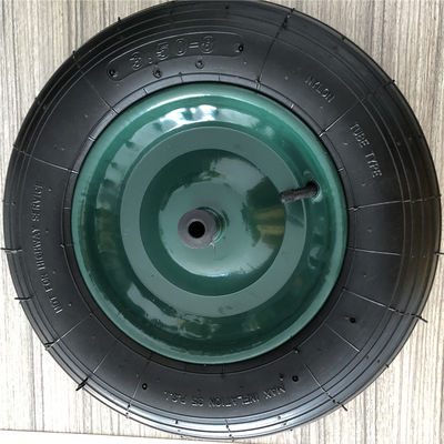 350-8 il carrello pneumatico d'acciaio verde di Rim Cart Pneumatic Wheels Rubber gomma la carriola
