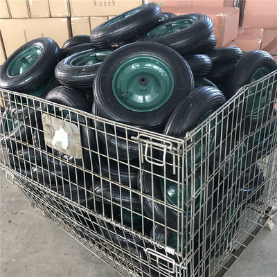 350-8 il carrello pneumatico d'acciaio verde di Rim Cart Pneumatic Wheels Rubber gomma la carriola