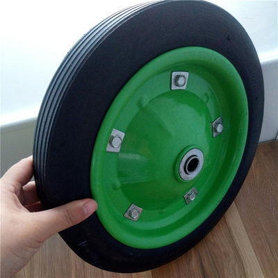 gomme di gomma solide a 13 pollici Rim Solid Rubber Wheelbarrow Tire variopinto di 31cm per il carrello a mano