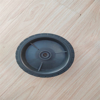 Ruota di plastica di campeggio portatile della falciatrice da giardino delle ruote di gomma solide a 6 pollici del carretto del carrello