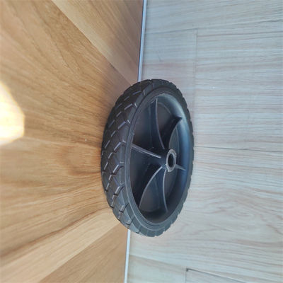 Ruota di plastica di campeggio portatile della falciatrice da giardino delle ruote di gomma solide a 6 pollici del carretto del carrello