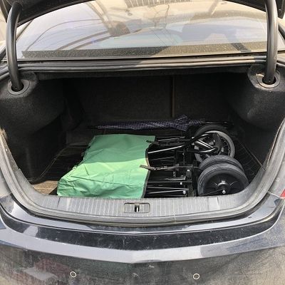 Vagone piegante leggero della spiaggia del tessuto pieghevole a 8 pollici del carrello 600D Oxford