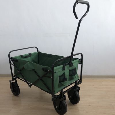 Vagone pratico di verde del vagone di spiaggia di piegatura di svago con la ruota 80kgs dell'aria