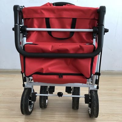 Carrello pieghevole a 8 pollici della spiaggia del vagone del carretto pratico di piegatura con il tessuto del baldacchino 600D Oxford