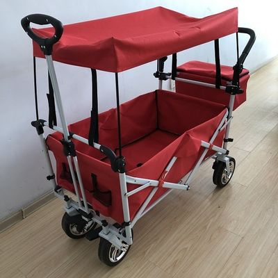 Carrello pieghevole a 8 pollici della spiaggia del vagone del carretto pratico di piegatura con il tessuto del baldacchino 600D Oxford