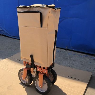 Tirata pieghevole della maniglia del carretto pieghevole regolabile del vagone lungo il carrello sulle ruote