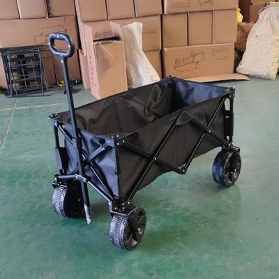 Carretto di campeggio piegante resistente di festival del vagone 70kg del carretto pieghevole nero del vagone