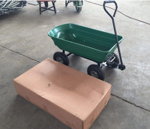 poli carretto dello scarico di grande capacità del carretto dello scarico del giardino del corpo 75L poli con il capovolgimento della funzione