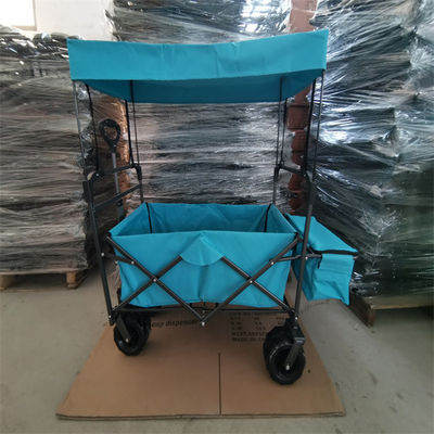 Carretto piegante robusto del vagone del carretto pieghevole del vagone di grande capacità con il baldacchino