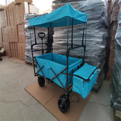 Carretto piegante robusto del vagone del carretto pieghevole del vagone di grande capacità con il baldacchino