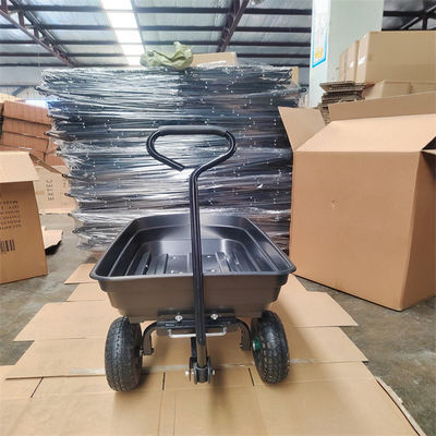 giardino 75L che scarica la carriola Tipper Garden Trolley Tipper del nero del carretto