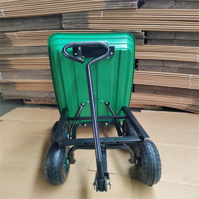 maniglia di plastica di 50L Tray Garden Dump Cart Garden Tipper Trolley Sand Wagon With