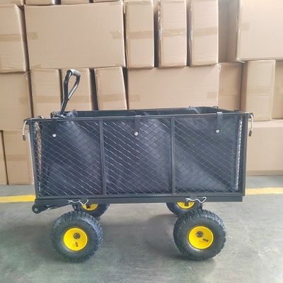 Grande carriola pratica extra di dovere di Mesh Cart Steel Trolley Heavy del giardino