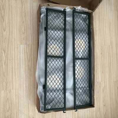 50L Utility Mesh Steel Garden Cart Folding Utility Wagon con lati rimovibili e ruote da 4,10/3,50-4 pollici