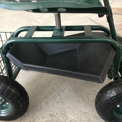 Lavoro di rotolamento Seat del giardino resistente con lo strumento Tray Planting Orange