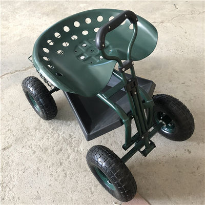 Ha regolato la carriola d'acciaio di rotolamento di Seat del lavoro del giardino della maniglia con la direzione della parte girevole di Seat
