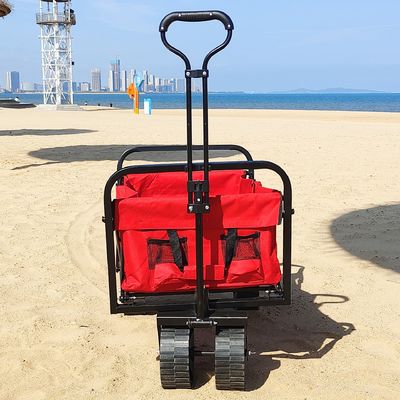 Carretto pieghevole pratico della spiaggia delle ampie ruote che salda il vagone industriale di piegatura di stoccaggio