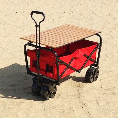 Carretto pieghevole pratico della spiaggia delle ampie ruote che salda il vagone industriale di piegatura di stoccaggio