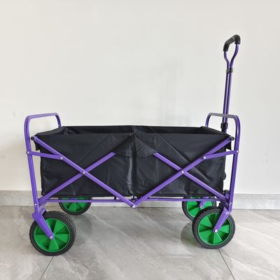 Ruota su ordinazione di campeggio pratica piegante del carretto della maniglia ritrattabile del passeggiatore del vagone