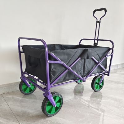 Ruota su ordinazione di campeggio pratica piegante del carretto della maniglia ritrattabile del passeggiatore del vagone