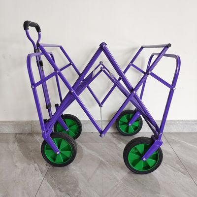 Ruota su ordinazione di campeggio pratica piegante del carretto della maniglia ritrattabile del passeggiatore del vagone