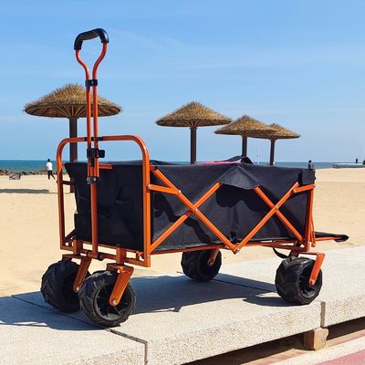 Uso generale d'apertura posteriore di progettazione dell'ampio della ruota della spiaggia di piegatura carretto del vagone
