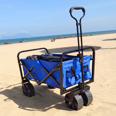 Ampio pp carretto pieghevole di campeggio piegante del vagone di spiaggia di grande capacità delle ruote del carretto