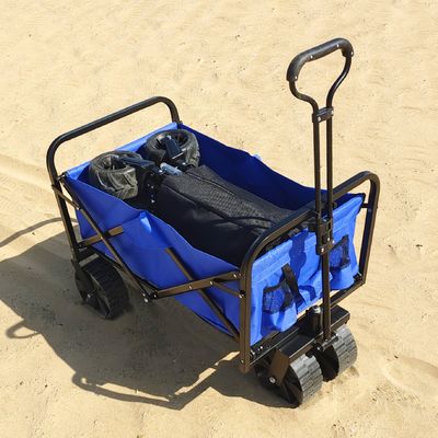 Ampio pp carretto pieghevole di campeggio piegante del vagone di spiaggia di grande capacità delle ruote del carretto