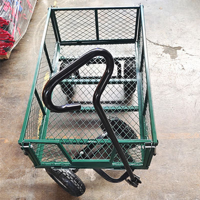 ruota dell'aria di Mesh Cart Heavy Duty Metal Mesh Garden Cart 350-4 del giardino 75L