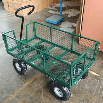 ruota dell'aria di Mesh Cart Heavy Duty Metal Mesh Garden Cart 350-4 del giardino 75L