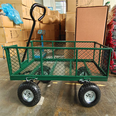 ruota dell'aria di Mesh Cart Heavy Duty Metal Mesh Garden Cart 350-4 del giardino 75L