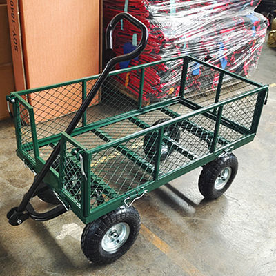 ruota dell'aria di Mesh Cart Heavy Duty Metal Mesh Garden Cart 350-4 del giardino 75L