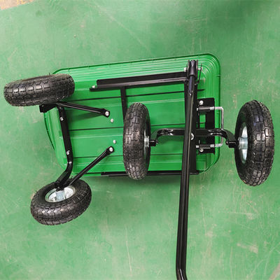Le gomme pneumatiche a 10 pollici pratiche spingono la capacità dell'autocarro con cassone ribaltabile del giardino 75L