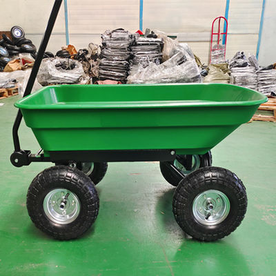 Capacità pneumatica delle ruote 50L del carretto 350-4 popolare dello scarico del giardino di tirata della mano