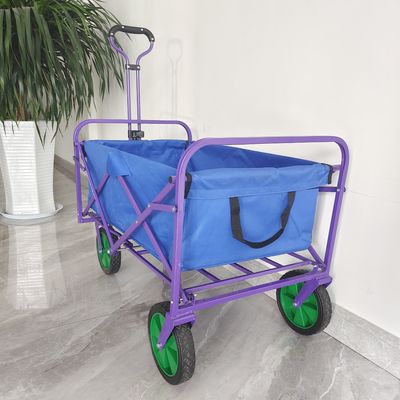 Vagone portatile di campeggio di piegatura del carrello della mano della ruota a 8 pollici del PVC del carretto del panno di doppi strati