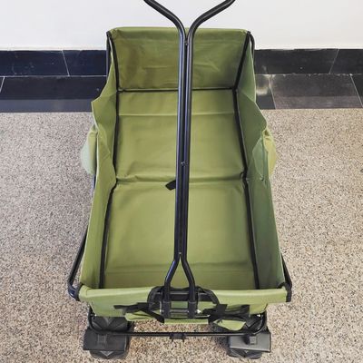 Vagone di campeggio multiuso del passeggiatore di piegatura del carretto dell'ampio delle ruote carretto pieghevole della spiaggia
