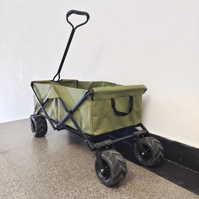 Vagone di campeggio multiuso del passeggiatore di piegatura del carretto dell'ampio delle ruote carretto pieghevole della spiaggia